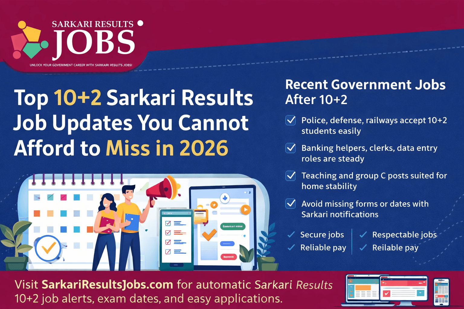 Sarkari Results 10+2 Latest Government Jobs 2026