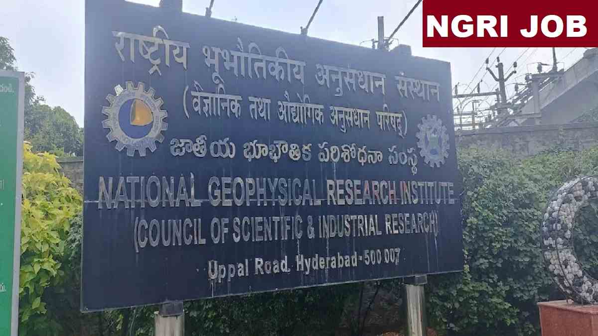 CSIR NGRI Jr Secretariat Assistant Recruitment 2025 Last Date, Fee