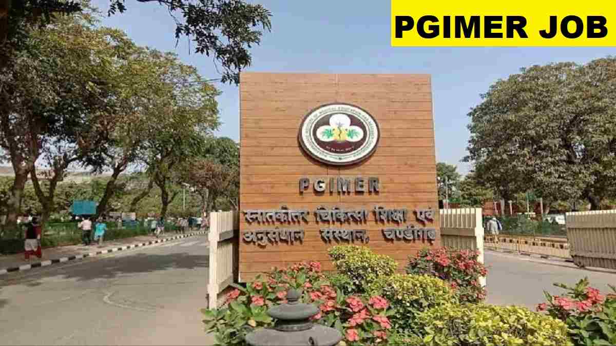 PGIMER Resident, Medical Officer Recruitment 2025 Last Date, Fee