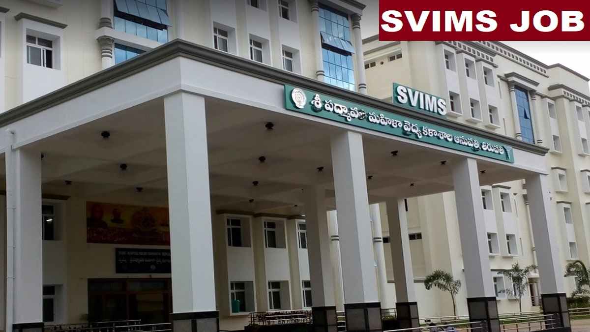 SVIMS Nursing Apprentices Recruitment 2025 Direct Link Apply 100 Posts
