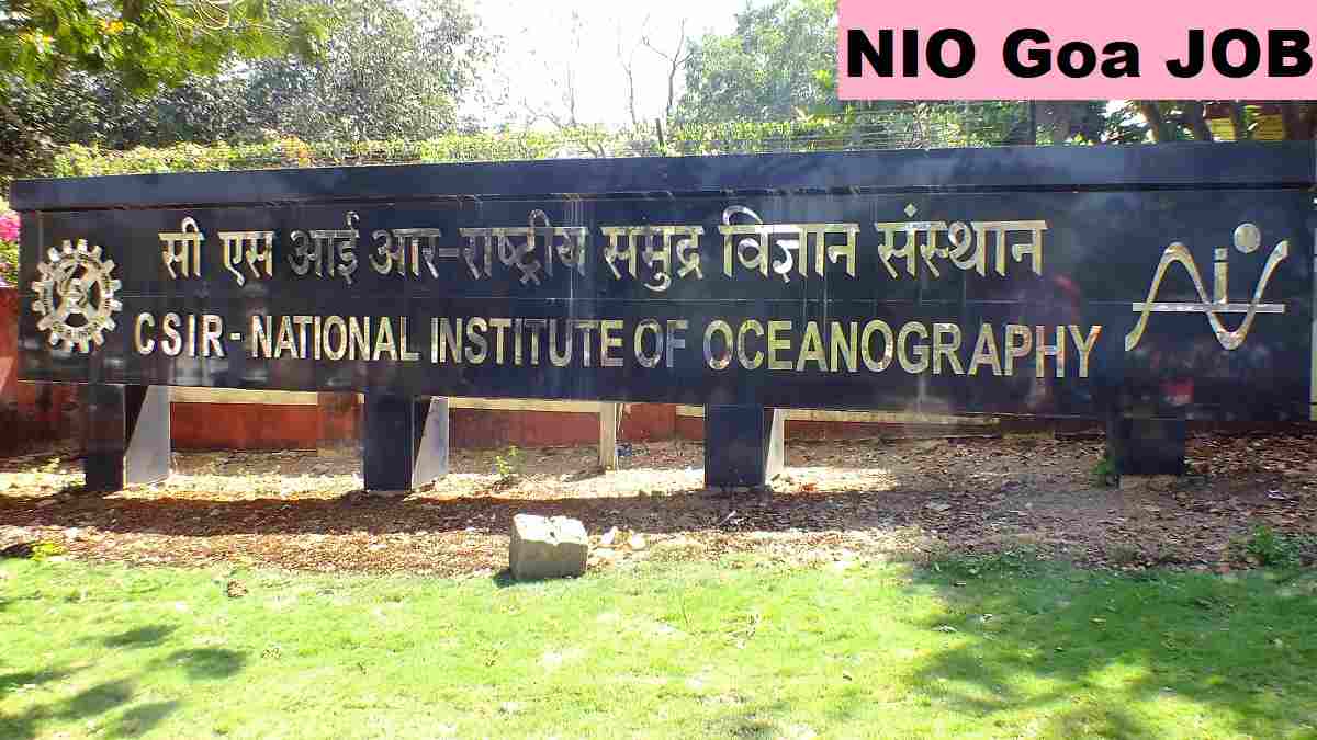 NIO Goa Technical Assistant Recruitment 2025 Direct Link Apply 24 Posts