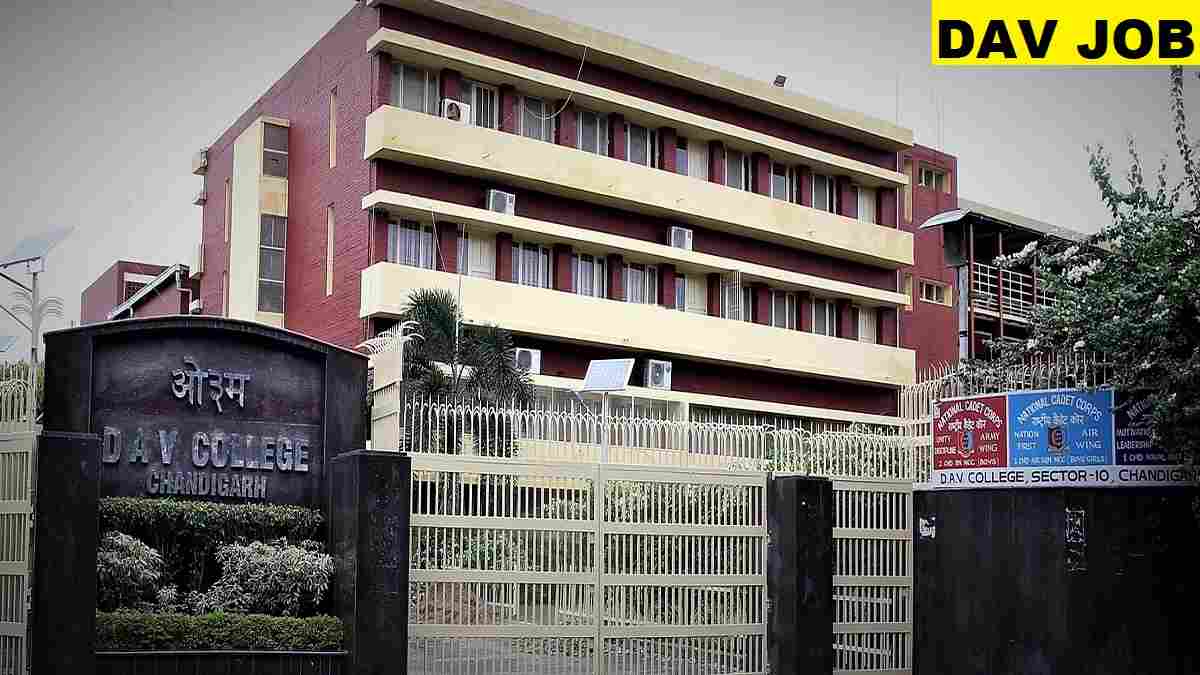 DAV Chandigarh Clerk Recruitment 2026 Last Date, Age Limit, Fee