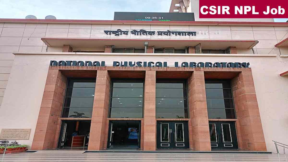 CSIR NPL Technical Assistant Recruitment 2026 Direct Link Apply 18 Posts