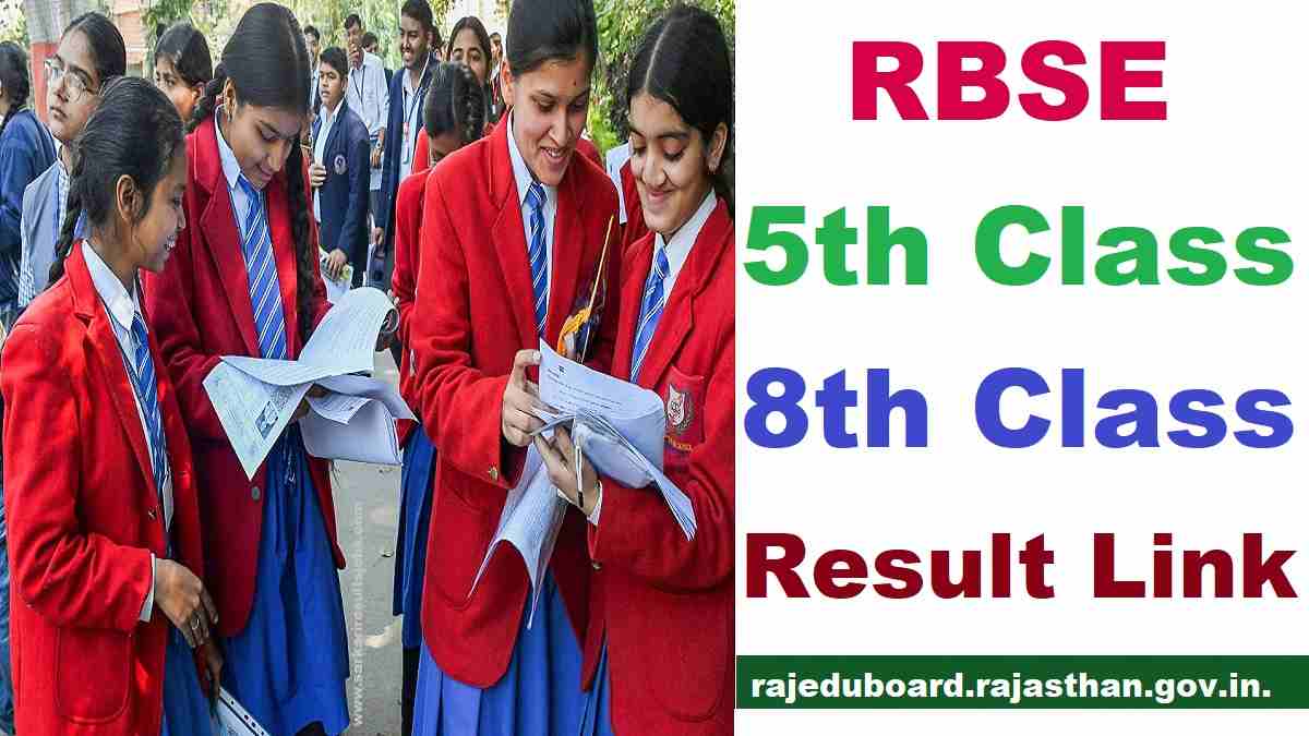 RBSE Board Class 5th, 8th Result 2026 Check Rajasthan Board Results Online