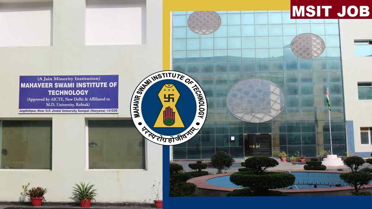 MSIT Sonipat Non Teaching Recruitment 2026 Last Date, Salary