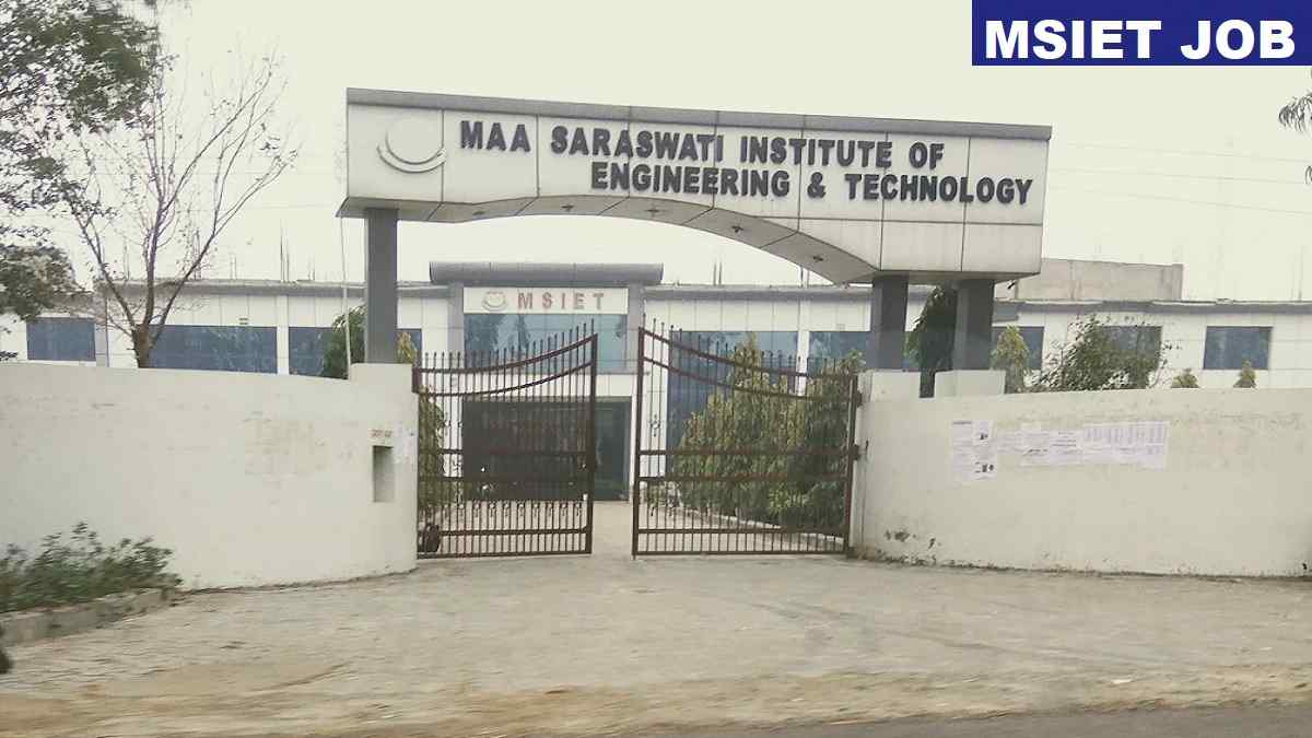 MSIET Rohtak Non Teaching Recruitment 2026 Last Date Teaching 73 Posts